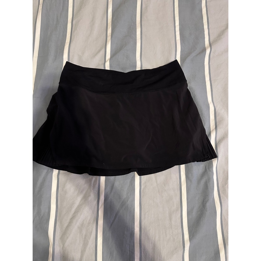 Lululemon Pace Rival Skirt Black Athletic Tennis Running Skort Size 6